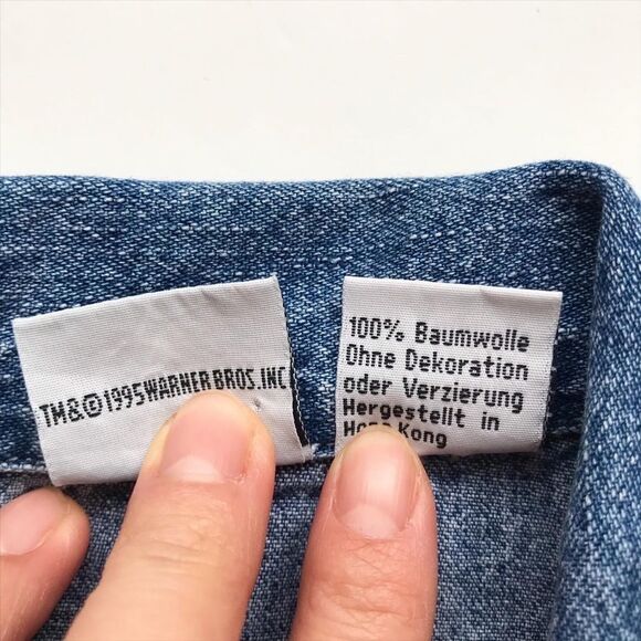 Vintage Acme kids bugs bunny denim vest EUC S(7-8Y) - Picture 7 of 8